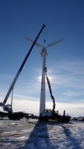 Raising the wind Turbine