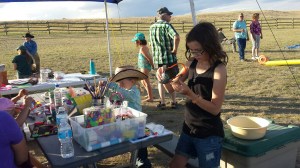 Crafting at Grasslands National Park's Sleep Under the Stars Party
